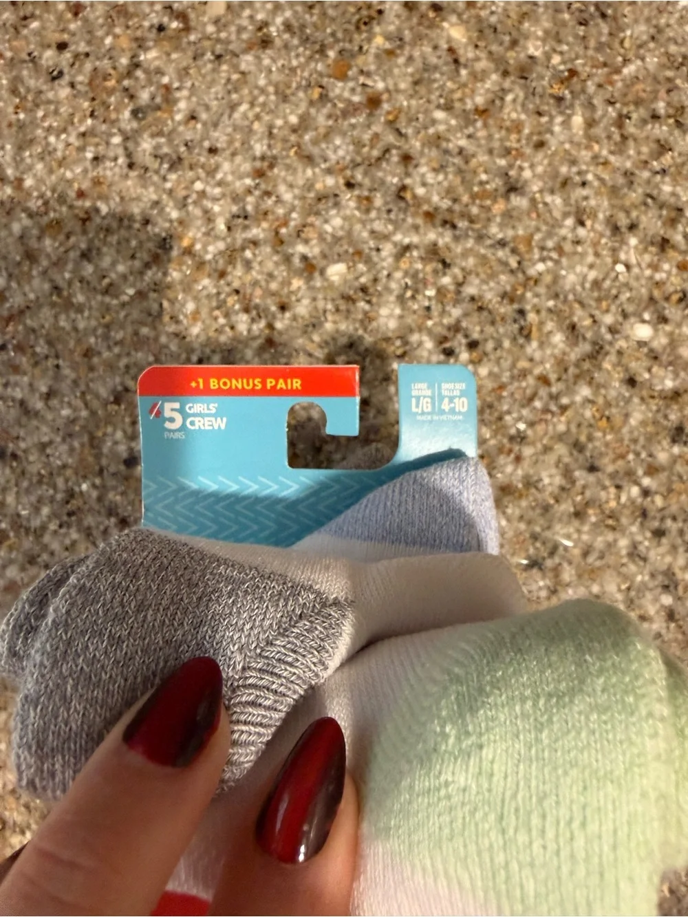 Hanes Absolute Active Girl’s Crew Socks 5 Pairs
